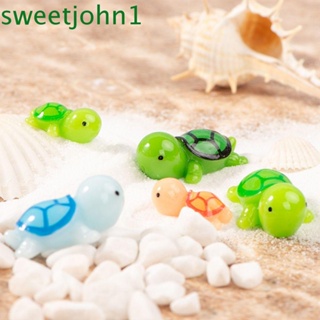 Sweetjohn ตุ๊กตาเต่าเรซิ่น ขนาดเล็ก เป็นมิตรกับสิ่งแวดล้อม DIY