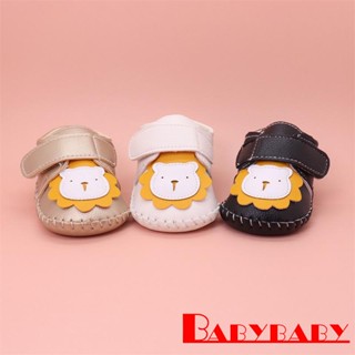 Babybaby- รองเท้าเจ้าหญิง ส้นเตี้ย หนัง PU ลายการ์ตูนหมี สําหรับเด็ก