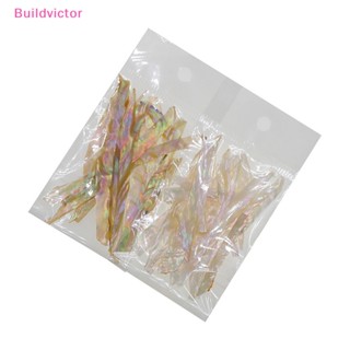 Buildvictor สติกเกอร์กลิตเตอร์ เลื่อม ไล่โทนสี 3D สําหรับติดตกแต่งเล็บ