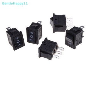 Gentlehappy สวิตช์โยกเปิด ปิด SPDT 3 Pin AC 6A 250V 10A 125V ขนาดเล็ก สีดํา 5 ชิ้น