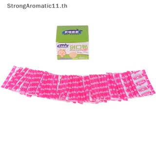 Strongaromatic พลาสเตอร์กาว ทรงกลม ขนาดเล็ก แบบใช้แล้วทิ้ง 100 ชิ้น ต่อกล่อง