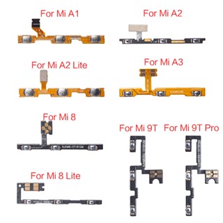 สายเคเบิลปุ่มควบคุมระดับเสียง ด้านข้าง แบบยืดหยุ่น สําหรับ Xiaomi A1 A2 A3 Mi8 Lite 9T Pro Pocophone F1 1 ชิ้น