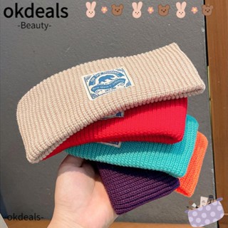 Okdeals ที่คาดศีรษะ ผ้าถัก หนานุ่ม อบอุ่น ฤดูหนาว