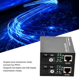 Good Work ตัวรับส่งสัญญาณไฟเบอร์ออฟติคัลอีเทอร์เน็ต SC/FC Media Converter 10/100Mbps พร้อมอะแดปเตอร์ไฟฟ้า 100‑240V