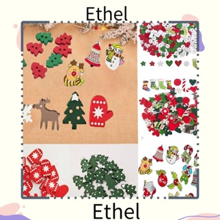 Ethel1 ชิปไม้ รูปเกล็ดหิมะ DIY สําหรับทําเครื่องประดับ คริสต์มาส