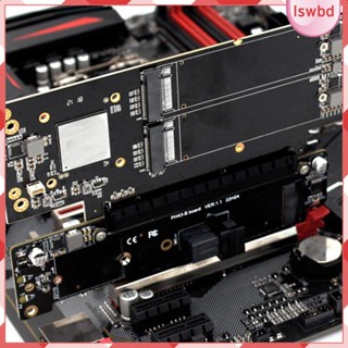 [lswbd] อะแดปเตอร์การ์ดต่อขยาย PCIe 4.0 x16 เป็นการ์ดขยาย 4x PH43 ปลั๊กแอนด์เพลย์ โลหะคู่ M.2