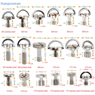 Hanproman&gt; อะแดปเตอร์สกรู 1/4 นิ้ว D-Ring สําหรับกล้องวิดีโอ