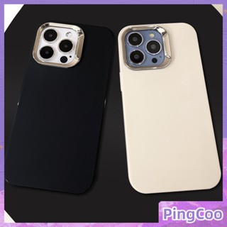 Pingcoo - เข้ากันได้สำหรับ เคส iphone 11 เคสไอโฟน เคสไอโฟน11 เคสไอโฟนป้องกันลายนิ้วมือผิวด้าน TPU เคสนิ่มหรูหราโลหะชุบกรอบกล้องสีดำสีเบจหนาเข้ากันได้กับ iPhone 14 13 Pro สูงสุด 12 11 Pro max