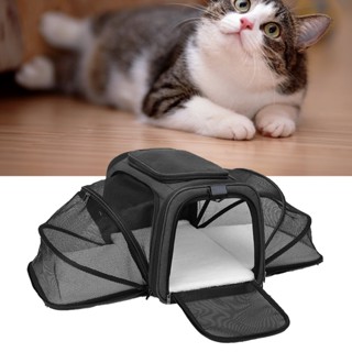 Pets Shop Pet Travel Carrier ตาข่ายระบายอากาศแบบพับได้ขนาดใหญ่ Cat สำหรับการเดินทางกลางแจ้ง