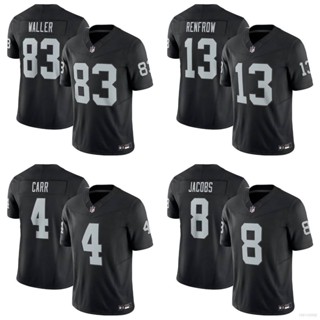 เสื้อกีฬาแขนสั้น ลายทีม Las Vegas Raiders HQ1 NFL Renfrow Carr Jacobs Waller Vapor F.U.S.E. เสื้อยืดกีฬาฟุตบอล พลัสไซซ์ QH1