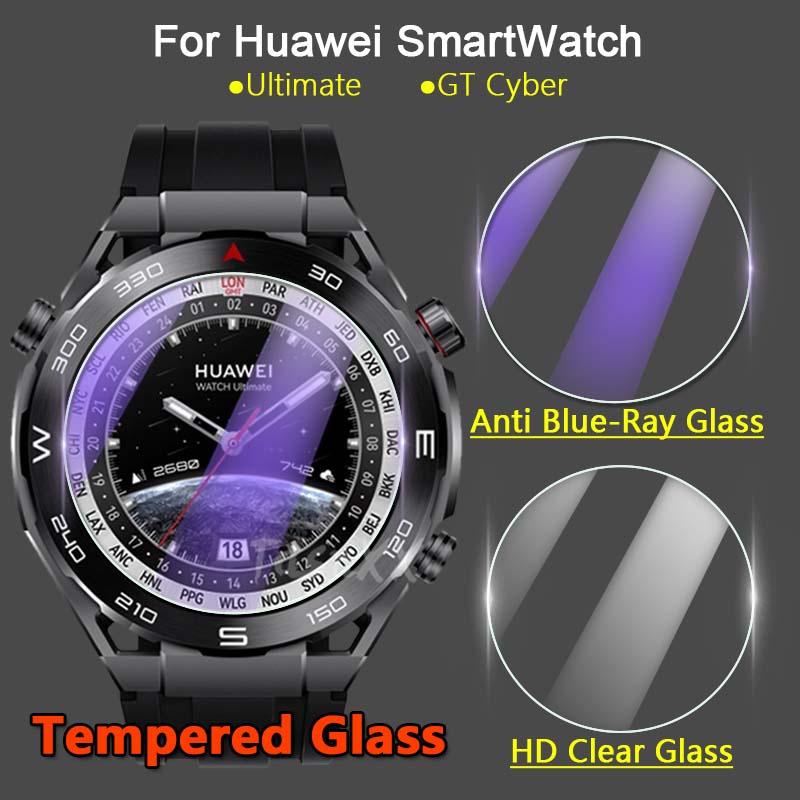 ฟิล์มกระจกนิรภัยกันรอยหน้าจอ HD 9H ป้องกันแสงสีฟ้า สําหรับ Huawei Watch Ultimate 2.5D