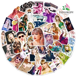 Taylor2pv สติกเกอร์ PVC ลายกราฟฟิตี้ Taylor Swift สําหรับตกแต่งแล็ปท็อป 50 ชิ้น