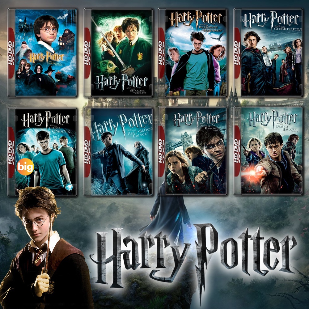 แผ่น DVD หนังใหม่ พ่อมด Harry (รวม 8 ภาค) DVD Master เสียงไทย (เสียง ไทย/อังกฤษ | ซับ ไทย/อังกฤษ) หนัง ดีวีดี