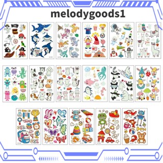 Melodygoods1 สติกเกอร์รอยสักชั่วคราว แบบเรืองแสง