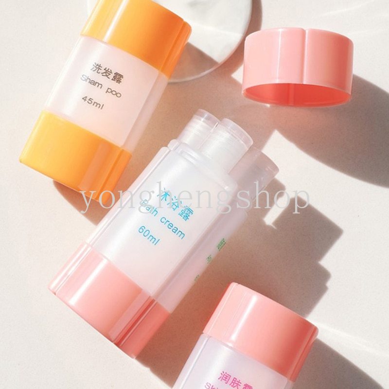 ชุดขวดรีฟิล 3 In 1 แบบพกพา สําหรับใส่แชมพู โลชั่น ครีม เครื่องสําอาง 60 มล. 45 มล. ราคา ถูกที่สุด ดีลบีเคเค แกลเลอรีภาพที่ 7