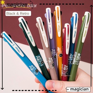 Mag ปากกาเจล 0.5 มม. 8 ชิ้น 2 In 1 สีดํา สไตล์วินเทจ สําหรับวาดภาพ สํานักงาน