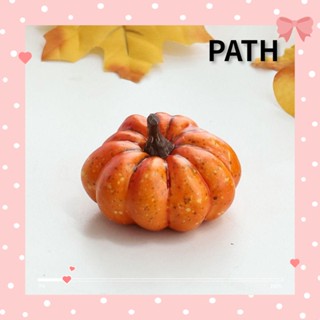 Path ฟักทองปลอม สีเหลือง สีขาว พร็อพงานฝีมือจําลอง DIY สําหรับตกแต่งปาร์ตี้ฮาโลวีน 6 ชิ้น