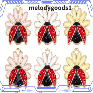 Melodygoods1 จี้รูปด้วง 3 แบบ ชุบทอง 22*21 มม. 3 สี สําหรับทําเครื่องประดับ