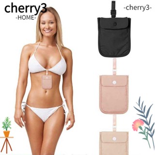 Cherry3 กระเป๋าสตางค์ กระเป๋าใส่เหรียญ ชุดชั้นใน แบบบางเฉียบ มองไม่เห็น สําหรับผู้หญิง