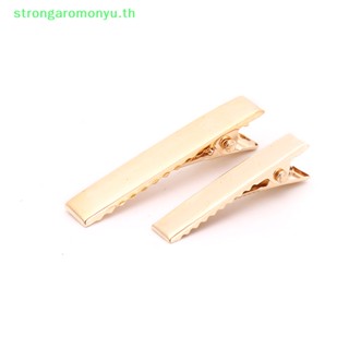 Strongaromonyu กิ๊บติดผมโลหะ สีทอง พร้อมฟัน สําหรับทําผม DIY 100 ชิ้น