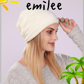 Emilee หมวกบีนนี่ แบบหนา นิ่ม ใส่สบาย อบอุ่น กลางแจ้ง สําหรับผู้หญิง