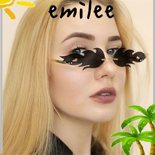 Emilee แว่นตากันแดดแฟชั่น กรอบโลหะ รูปเปลวไฟ สําหรับงานปาร์ตี้