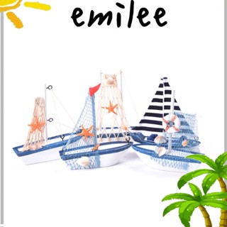 EMILEE โมเดลเรือใบ สีฟ้า สําหรับตกแต่งบ้าน ของขวัญวันเกิด