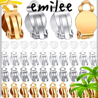 Emilee ถาดแบน ทรงกลม สีทอง สีเงิน สไตล์โบราณ สําหรับทําเครื่องประดับ ต่างหู DIY 200 ชิ้น