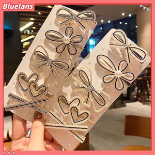 【 Bluelans 】กิ๊บติดผม รูปหัวใจ โบว์ ดอกไม้ ประดับพลอยเทียม ไข่มุกเทียม เครื่องประดับผม สําหรับทุกวัน