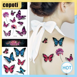 Copoti สติกเกอร์รอยสักแฟชั่น 3D กันน้ํา เหมือนจริง เหมาะกับผู้ชาย และผู้หญิง สําหรับบ้าน ปาร์ตี้ 8 ชิ้น