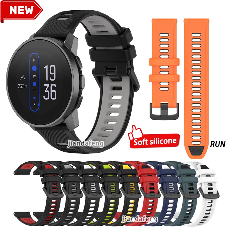 สายนาฬิกาข้อมือซิลิโคน แบบนิ่ม ระบายอากาศได้ดี แบบเปลี่ยน สําหรับ Suunto 9 Peak 43 มม. 5 Peak 3 Fitn