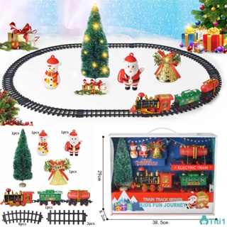 รถไฟคริสต์มาสเด็ก Everbright Music Christmas Tree Bells Uncarring Set Kids Electric Train Toy 3 Years Old TH1