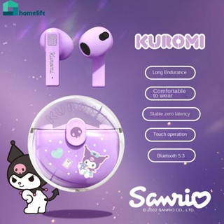 ของแท้การ์ตูน Sanrio Real ชุดหูฟังไร้สาย Bluetooth-compatible 5.3 ลดเสียงรบกวน Sports Stereo Ear Hanging Gift home