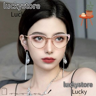 Lucky แว่นตา กรอบโลหะ ทรงกลม น้ําหนักเบา ป้องกันแสงสีฟ้า สไตล์คลาสสิก สําหรับผู้ชาย และผู้หญิง