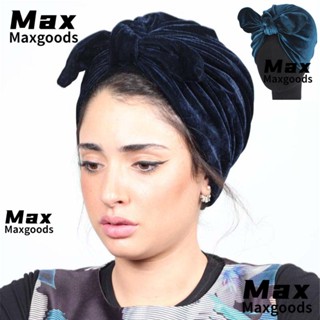 Maxg หมวกกํามะหยี่ หมวกคลุมศีรษะ ประดับโบว์ สําหรับผู้หญิง