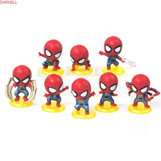 Darnell โมเดลตุ๊กตาฟิกเกอร์ Spiderman Spiderman Action Figures 8 ชิ้น ต่อชุด