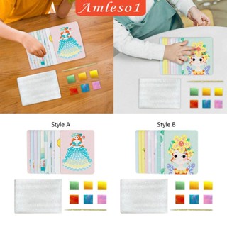 [Amleso1] หนังสือภาพวาดเจ้าหญิง งานฝีมือ DIY สําหรับเด็ก