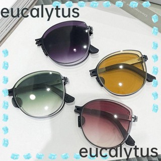 Eucalytus1 แว่นตากันแดด UV400 แบบพับได้ แฟชั่นฤดูร้อน