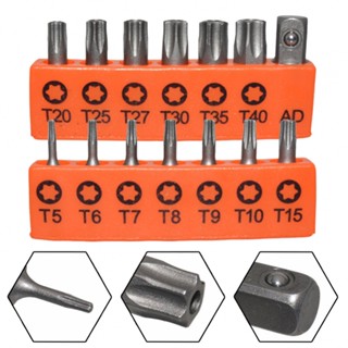 25mm Torx Screwdriver Bit Set with Hole (14pcs) for Mechanics and Repair Work