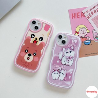 เคสโทรศัพท์มือถือ ทรงวงรี ลายหมี และแมวน่ารัก สําหรับ OPPO Reno 8T 8 7 6 5 4 4G 5G F11 Pro F9 F1S F7 F5 Youth