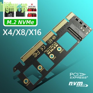 อะแดปเตอร์การ์ด M.2 NVME SSD เป็น PCIE X4 PCIE X16 X8 X4 รองรับ M-Key M.2 NVME [highways.th]