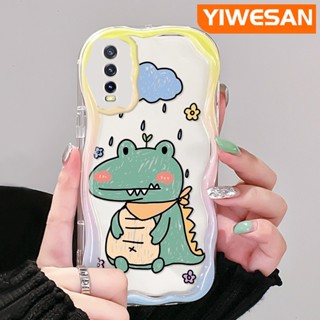 เคสโทรศัพท์ซิลิโคน ใส แบบนิ่ม ลายหนังจระเข้ กันกระแทก สําหรับ VIVO Y20 Y20i Y20S Y12s Y20 2021 Y11s Y12A Y20T Y20S M Y20S D