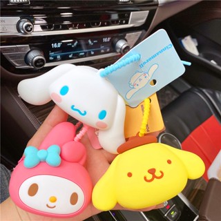 กระเป๋าสตางค์ซิลิโคน แบบนิ่ม แต่งซิป จี้รูป Cinnamoroll น่ารัก เหมาะกับของขวัญ