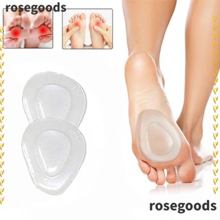 Rosegoods1 แผ่นเจลนวดฝ่าเท้า บรรเทาอาการปวดเท้า กันลื่น สําหรับผู้หญิง