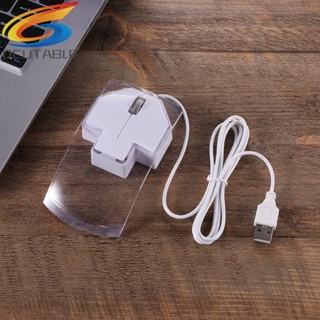 [Qcutable.th] เมาส์ออปติคอล แบบใช้สาย USB 2.0 มีไฟ LED สีโปร่งใส