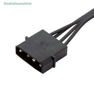 Seaf&gt; สายเคเบิลพาวเวอร์ 4Pin IDE Molex To1 2 3 4 5-Port 15Pin SATA 18AWG สําหรับฮาร์ดไดรฟ์ HDD SSD PC Server DIY 1 ชิ้น