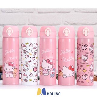 Hello Kitty Kawaii Sanrios Kuromi Cinnamonroll Doraemon กระติกเก็บความร้อนสแตนเลส 500ml MOLISA