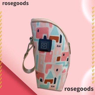 Rosegoods1 เครื่องอุ่นนมเด็ก USB เก็บความอุ่น ขวดนมเด็ก อุปกรณ์การเดินทาง ฉนวนกันความร้อน ปลอดภัย อุ่นเร็ว อุ่นนม กลางแจ้ง