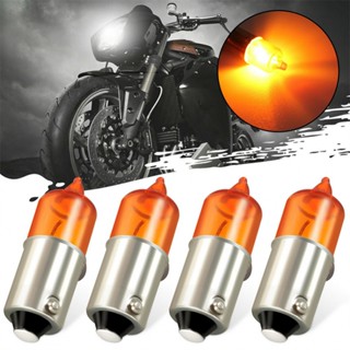 ⚡NEW 8⚡Motorcycle 4pcs Amber BA9S Base For Auto Car Halogen Light Replacement