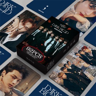 LOMO CARD 92P (Photocard 60P+Sticker 32P) ENHYPEN:DARK BLOOD การ์ด2 ด้าน สติ๊กเกอร์ โค้งมน ไร้ขอบ โฟโต้การ์ด 8.7×5.7 ซม.